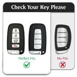 WORCAS TPU Smart Key Fob Case Protective Cover Compatible with Hyundai Azera Elantra GT EQUUS Genesis Coupe Santa FE Sonata Tucson Veloster KIA Borrego Forte Sorento Soul SPORTAGE(Green)