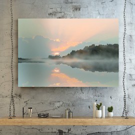 Renditions Gallery Landscape View Photographic Pictures Gallery Prints Décor Canvas Wall Art Decorations for Living Room Bedroom Kitchen Bathroom, 32x48, Sunset Cove