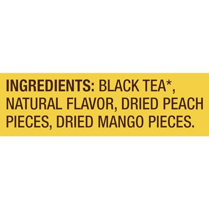 Lipton Black Tea Peach Mango, Pyramid Tea Bags, Flavored Teabags