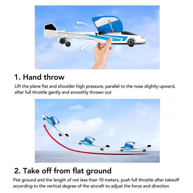 RC Airplane 2.4Ghz EPP Plastic Remote Control Aircraft Glider with