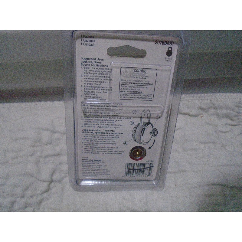 Master Lock Sphero Combination Lock Smooth Spin Padlock 2076DAST Dk.