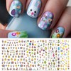 TailaiMei 10 Sheets Easter Nail Stickers, Self-Adhesive Rabbit Nail Art