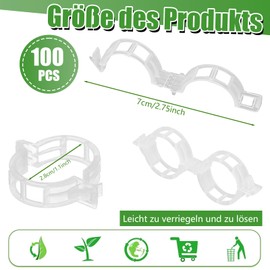 KongJies Plant Clips Pack of 50 Plant Clips, Climbing Aid Plants for Tomatoes, Roses, Cucumbers and Other Trellis Plants