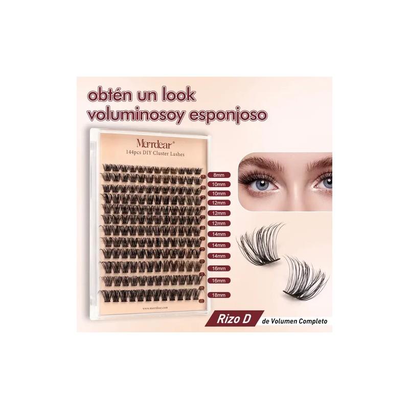 Pestañas Extensions Kit 144pcs Hd01 Curvation D 8-18 Mm