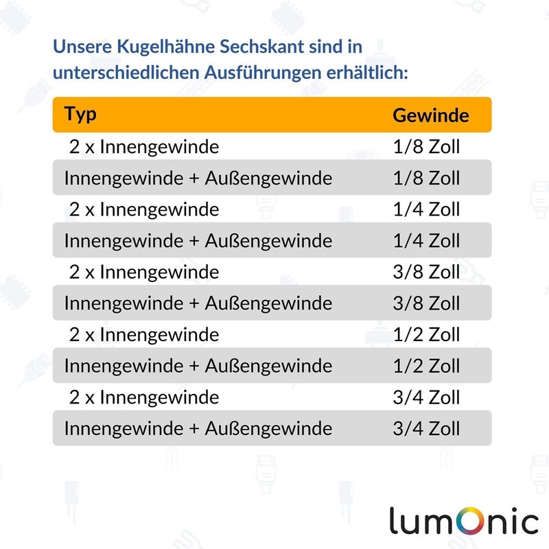 Lumonic Hexagonal ball valve with toggle handle, 3/8 inch, 2