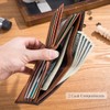 BULLCAPTAIN RFID Wallets for Men Slim Bifold Genuine Leather Front