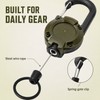 Heavy-Duty Retractable Keychain Carabiner with 23.62-Inch Steel Wire Reel