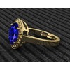 LMDPRAJAPATIS 6.25 Carat Caertified Blue Sapphire Birthstone Silver Ring For
