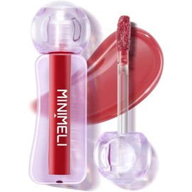 Minimeli Water Bomb Lip Gloss, Brillo Labial Hidratante efecto jugoso, Voluminizador y No Pegajoso, con Aceites Vegetales, 2g (01 CHERRY ELÁSTICA)