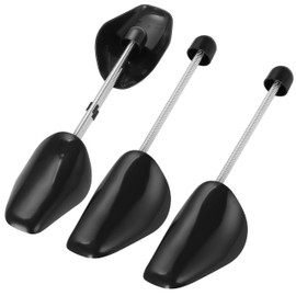Incutex 5 pairs of shoe trees plastic, shoe stratcher, shoe shaper, variable up to size 44, black