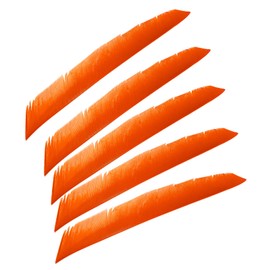 PATIKIL Arrows Vanes, 50 Pack 11 Inch Turkey Feather Arrow Fletching Archery Arrow Feather Right Wing Shield Fletch for DIY Target Shooting, Orange