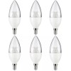 Diodesy 6Pack E14 LED Candelabra European Light Bulb, 5W (40W), 2700K, Torpedo Tip
