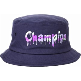 Champion 187-0201 Bucket Hat, Painted Logo, navy