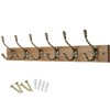 keypak Rustic Wall-Mounted Coat Rack 6 Hook Rail, 69cm, Handcrafted