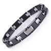 URBAN JEWELRY Amazing Tungsten and Ceramic Men's Link Bracelet (Black,
