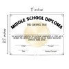 Middle School Diploma Graduation Certificate | 100 pk 8.5 x