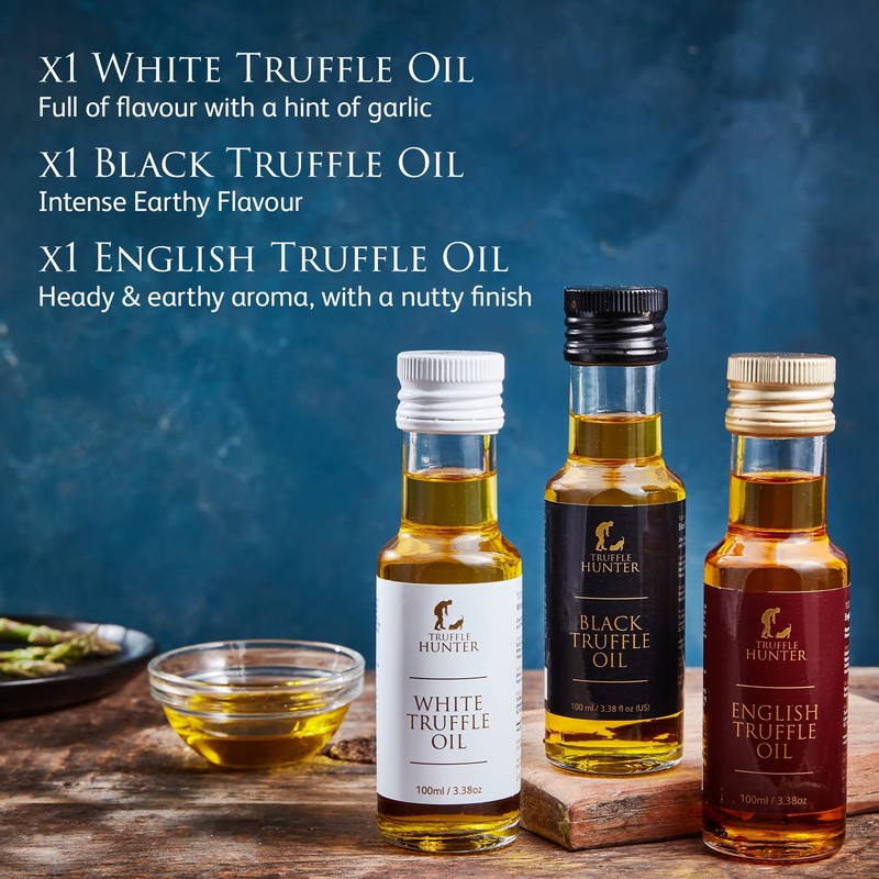 TruffleHunter - English, Black & White Truffle Oil Set