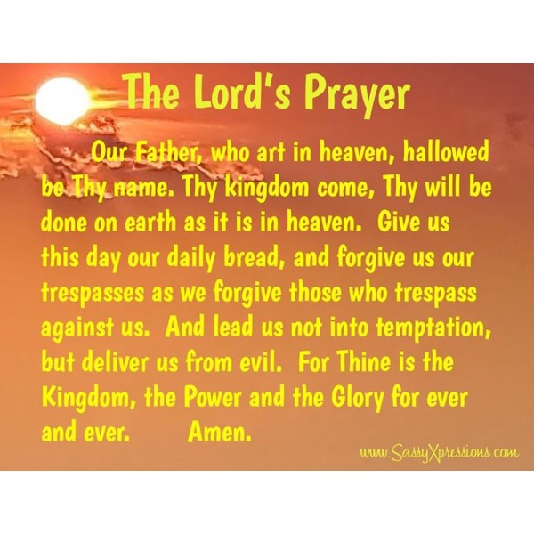 The Lord's Prayer Refrigerator Magnet, 4.5 x 5.5 inches, Printed