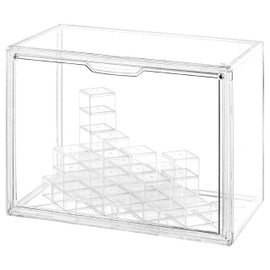 Cutora Clear Free-Combination Acrylic Display Case, Large Acrylic Blind Box for Figures, Dustproof Storage Organizer with Magnetic Door for Action Figures Toys, Stackable Collectibiles Showcase