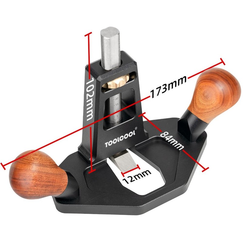 TOOLCOOL Router Plane Handheld Woodworking Tool Simple and Effective Plow