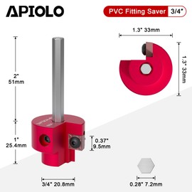 APIOLO Pvc Pipe Reamer 3/4 lnch, Pvc Reamer, Pvc Socket Saver 3/4 Inch with 0.43IN Hex Shaft, Pvc Fitting Saver, Pvc Socket Saver for SCH40 PVC, ABS PVC Pipe, CPVC Fitting, Fit for Standard 1/2" Drill