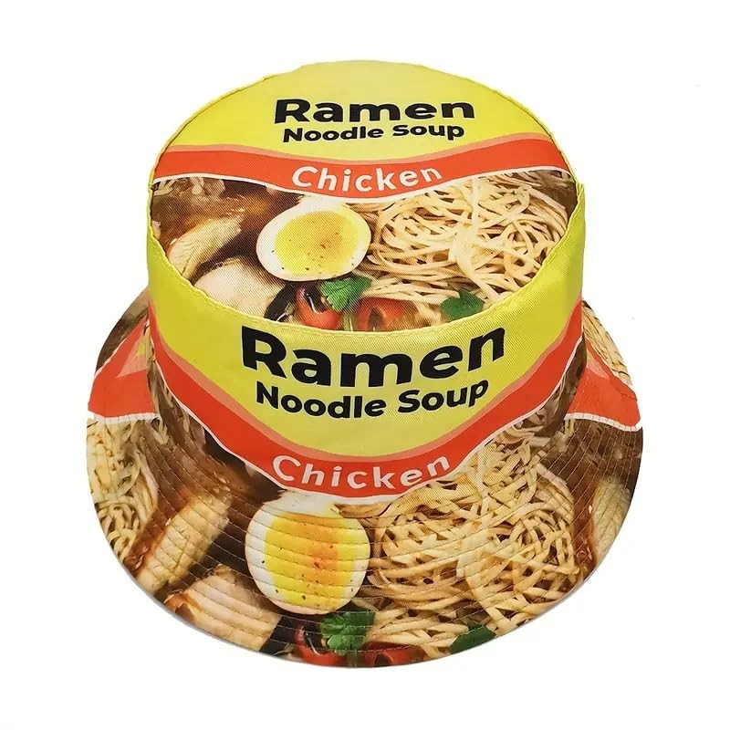Ramen Noodle Chicken Novelty Bucket Hat, Unisex, for Festivals or