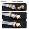 Hicello 4PACK Garden Hose Quick Connector, Quick Disconnect Hose Fittingsn