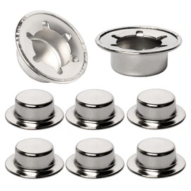 (8-Pack) Calvana Spring Steel Push On Pushnut Caps with Mechanical Zinc Plating-Permanent Washer Caps Fits 1/2” Axles for Hand Trucks, Rolling Bins, and Lawn Wagons-Perfect Alternative for Cotter Pins