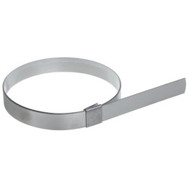 BAND-IT CP12S9 5/8" Wide x 0.025" Thick x 3" Diameter, 201 Stainless Steel Center Punch Clamp, Pack of 50