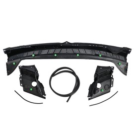 Magimaker Windshield Wiper Cowl Cover Panel Kit Compatible with Honda Civic 4-Door 2006-2011 (Not Fit Coupe 2-Door) Front Window Vent Grille Arm Trim Moulding Insert Panel