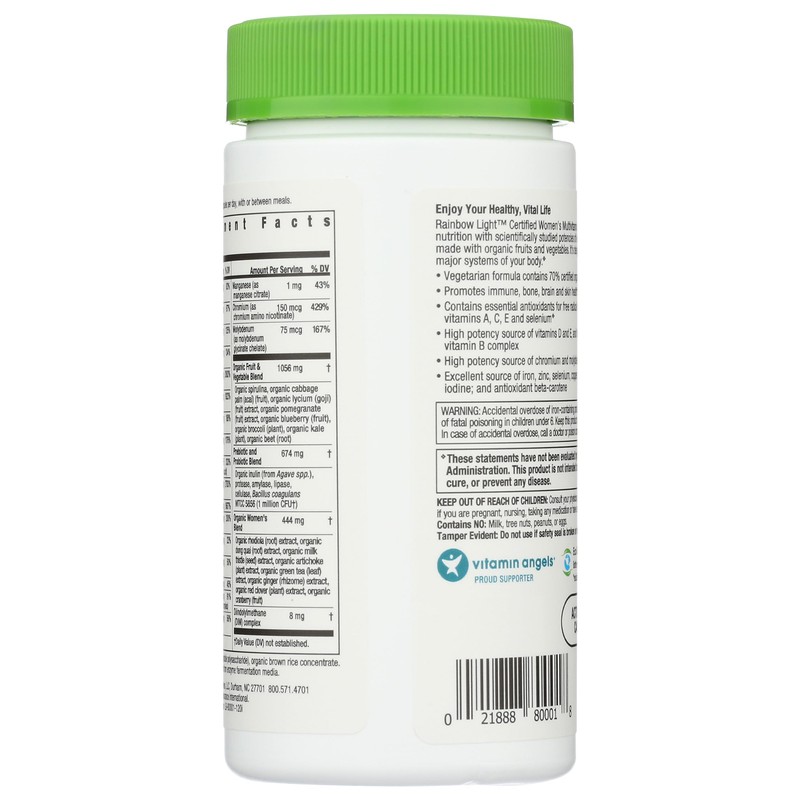 Rainbow Light Rainbow Light Women's Organic Multi, 120-Capsules