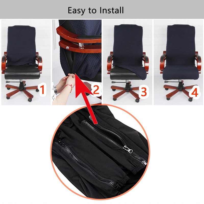 Computer Office Chair Cover - Universal Fit Stretchable Washable Chair