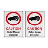 SG Store 2PCS Robot Lawnmower Warning Signs 300x200mm Aluminium Composite