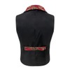 COMBACK Mens Victorian Gothic Suit Vest Steampunk Waistcoat (Large, Wine