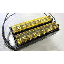 8 Way Terminal Block Bus Bar, Splits 1 Input to 8 Out (18AWG Power Lead and with Cover)