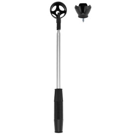 QWORK Stainless Steel Telescopic Golf Ball Retriever, Extendable up to 9 Feet with Automatic Locking Scoop, Lightweight and Rust-Resistant