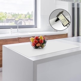 2MM Thick Silicone Countertop Mat, 35.4"x 23.6" Silicone Mats for Kitchen Counter, Nonslip Heat Resistant Mat, Large Kitchen Counter Mats, Waterproof Countertop Protector, Semitransparent