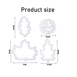 Leaf Cookie Cutters, 4pcs Fashionable and Exquisite Autumn Cookie Cutters, Uniquely Designed Leaf Cookie Cutter, Suitable for Modeling and Laying, Handmade DIY, Art and Food Design