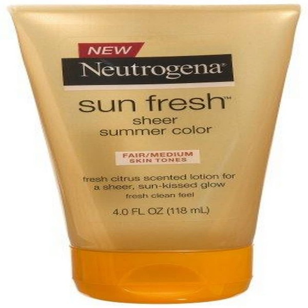 Neutrogena Sun Fresh Lotion, Fair/Medium, 4 Ounces (Pack of 2)