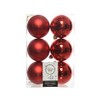Decoris 22052 Shatterproof Baubles Glossy Matt Pack of 6