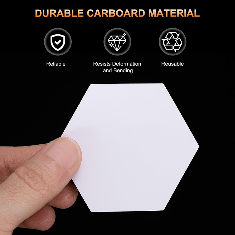 Sourcing Map 400 Count Hexagon Quilt Template, 1-Inch English Paper