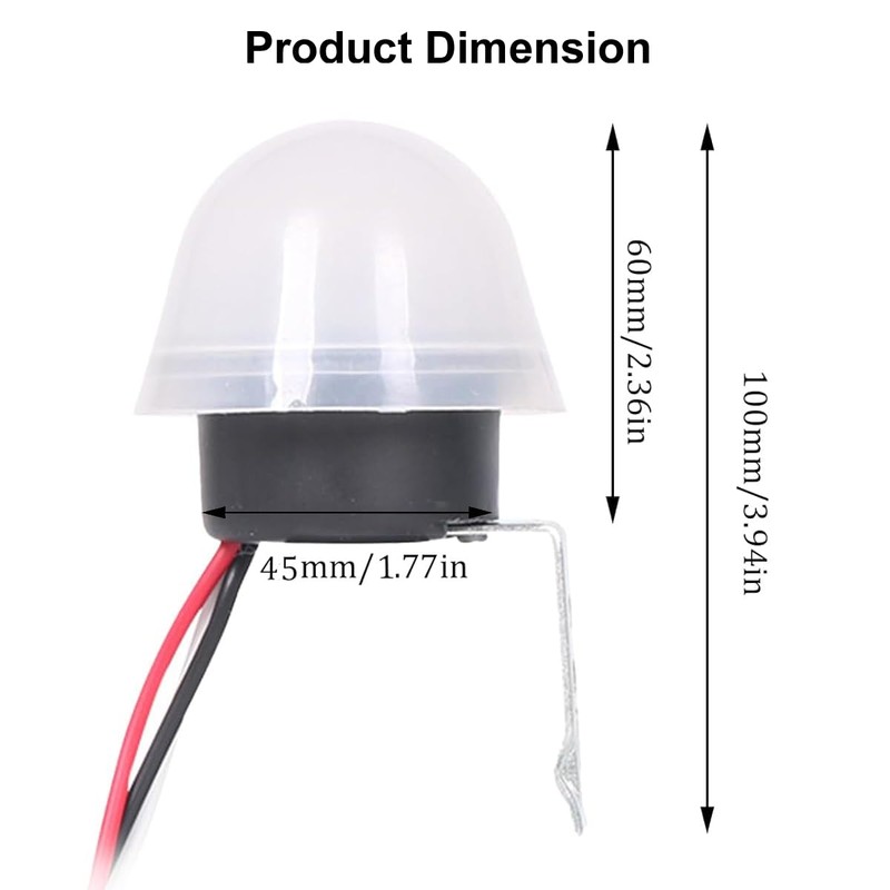 Greluma Pack of 2 DC 12V 10A Photo Switch Photocell