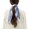 RIIQIICHY Women's Scarf, 100% Silk, Square, Office Uniform Scarf, blue