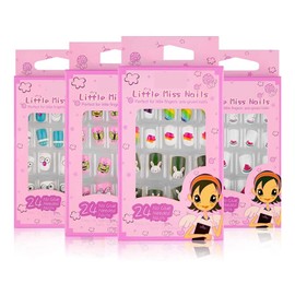 4 Boxes Nail Polish Stickers Different Cartoon Patterns Full Wrap Manicure Decorative Stickers