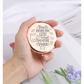 WSNANG Drama Gift Theater Actress Makeup Mirror Don't Make Me Use My Theatre Voice Compact Mirror for Drama Fandom (Voice Mirror)