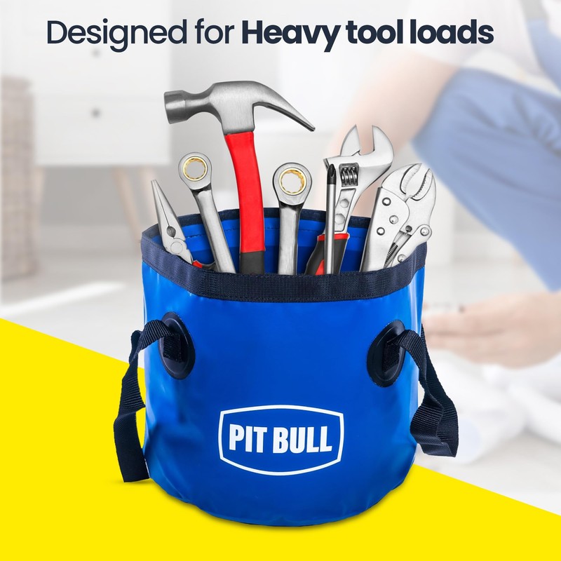 Pit Bull 11 Litre Folding Bucket Plumbers Tools Folding Bucket