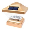 Square Solar LED Light Post Deck Cap 4x4 PVC Fence