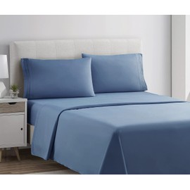 Clara Clark Premier 1800, Twin XL 3PC Microfiber Bed Sheets Set, Blue Heaven, Deep Pocket, Fade Resistant, Breathable