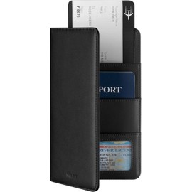 VULKIT Cartera Porta Pasaporte Billetera de Viaje con Bloqueo RFID para Hombres y Mujeres
