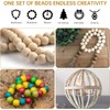 2 inch Wood Beads for Crafts, 32 Pack 50mm Diameter